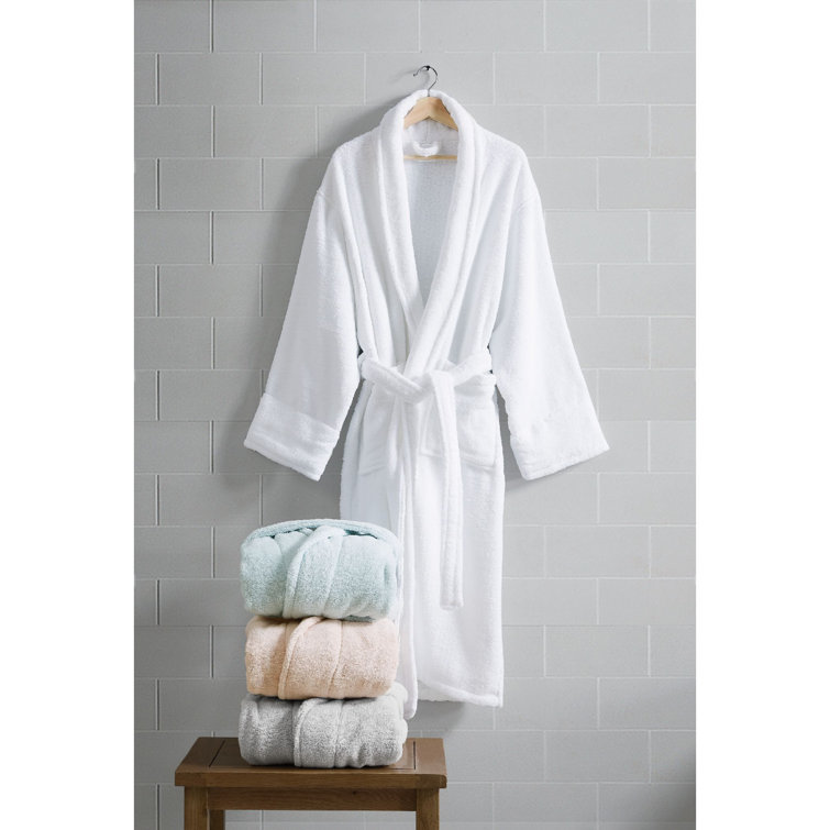 Charisma 100 Cotton Terry Cloth Gender Neutral MidCalf Bathrobe with